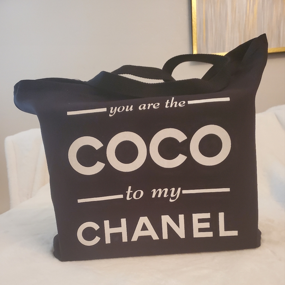 NEW! YOU ARE THE CoCo TO MY... TOTE FABULOUS, CHIC, SEXY COTTON TOTE BAG - Picture 3 of 14